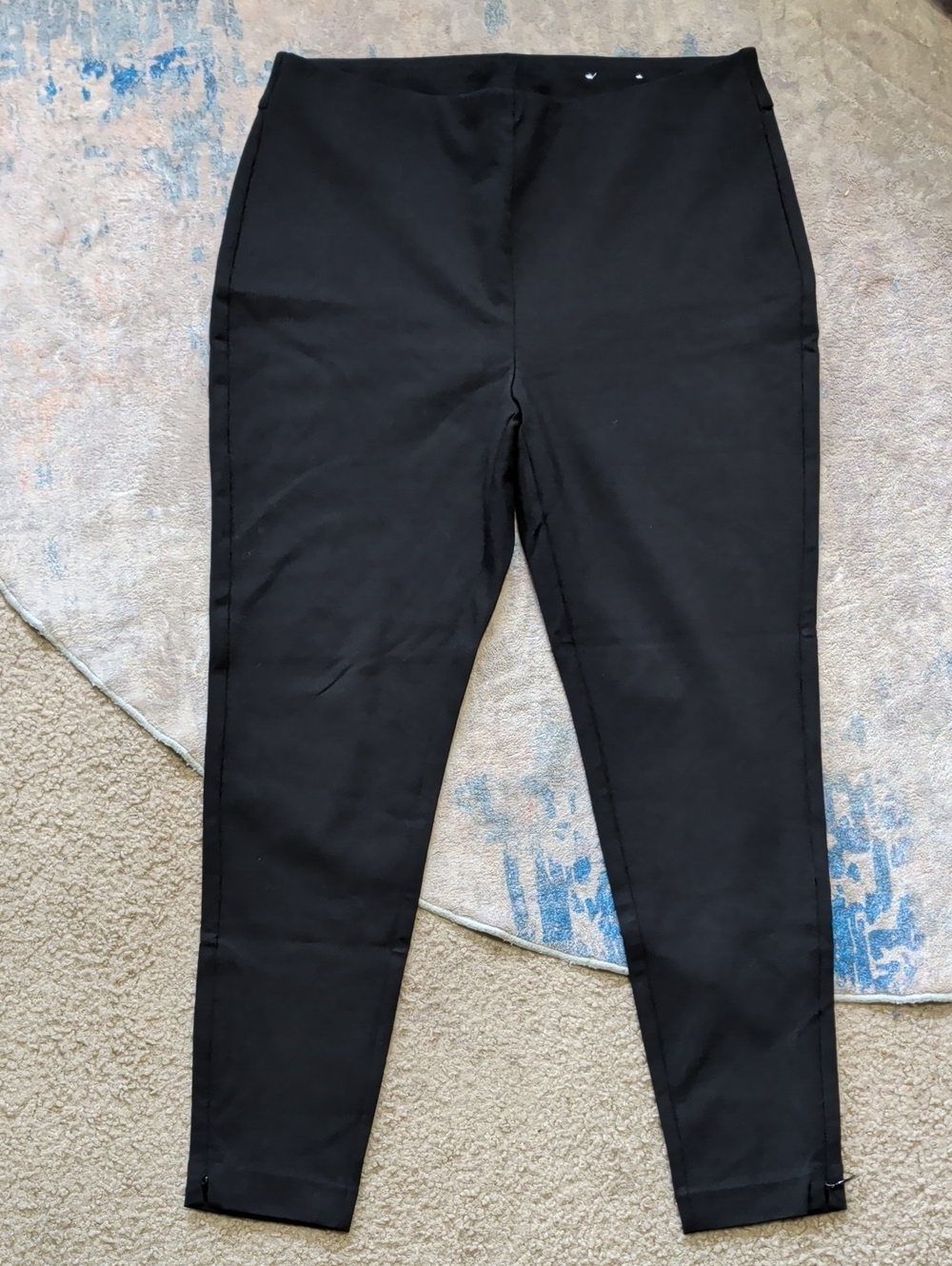 Chico's Black Stretch Skinny Ponte Pants Women's 12R US